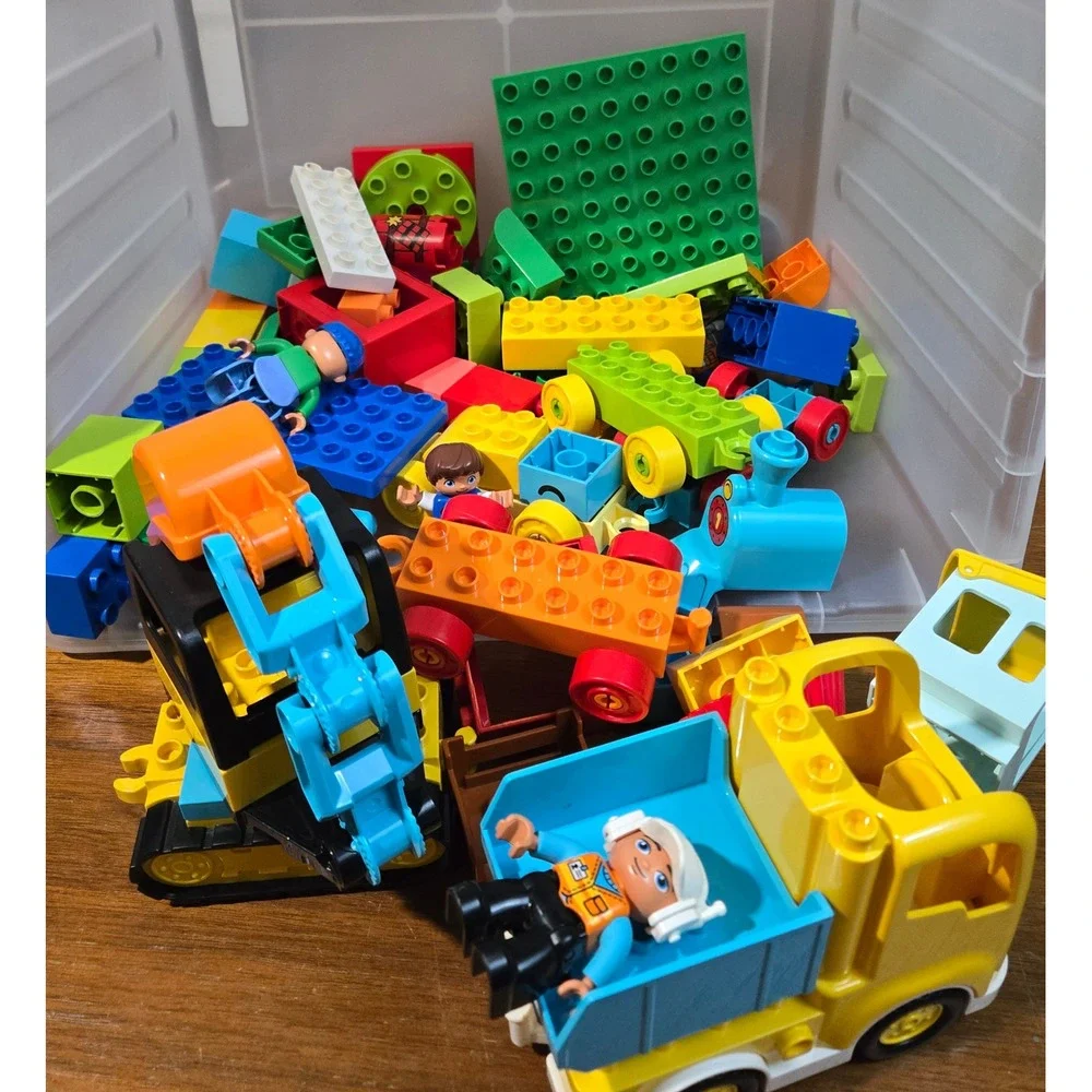 LEGO Duplo Bulk Lot Construction Vehicles Figures Number Bricks Mixed Set